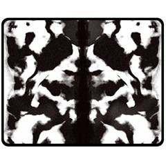 Rorschach Ink Blot Pattern Fleece Blanket (medium)  by SpinnyChairDesigns