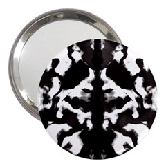 Rorschach Ink Blot Pattern 3  Handbag Mirrors by SpinnyChairDesigns