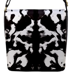 Rorschach Ink Blot Pattern Flap Closure Messenger Bag (s) by SpinnyChairDesigns