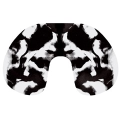 Rorschach Ink Blot Pattern Travel Neck Pillow by SpinnyChairDesigns