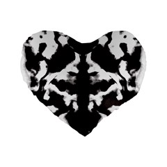 Rorschach Ink Blot Pattern Standard 16  Premium Flano Heart Shape Cushions