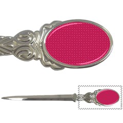 Rose Pink Color Polka Dots Letter Opener by SpinnyChairDesigns