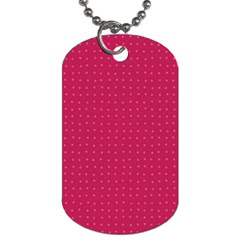 Rose Pink Color Polka Dots Dog Tag (two Sides) by SpinnyChairDesigns