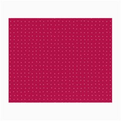 Rose Pink Color Polka Dots Small Glasses Cloth (2 Sides) by SpinnyChairDesigns