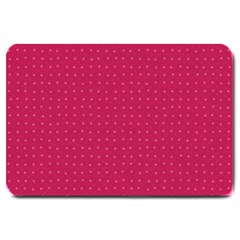 Rose Pink Color Polka Dots Large Doormat  by SpinnyChairDesigns