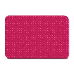 Rose Pink Color Polka Dots Plate Mats by SpinnyChairDesigns