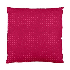 Rose Pink Color Polka Dots Standard Cushion Case (two Sides) by SpinnyChairDesigns