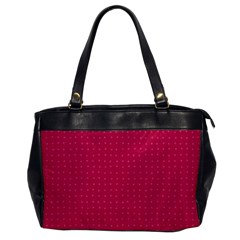 Rose Pink Color Polka Dots Oversize Office Handbag by SpinnyChairDesigns