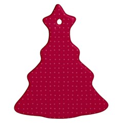 Rose Pink Color Polka Dots Ornament (christmas Tree)  by SpinnyChairDesigns