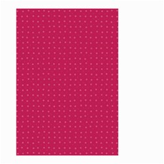 Rose Pink Color Polka Dots Small Garden Flag (two Sides) by SpinnyChairDesigns