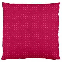 Rose Pink Color Polka Dots Large Cushion Case (one Side) by SpinnyChairDesigns