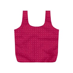 Rose Pink Color Polka Dots Full Print Recycle Bag (s) by SpinnyChairDesigns