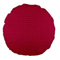 Rose Pink Color Polka Dots Large 18  Premium Flano Round Cushions