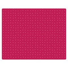 Rose Pink Color Polka Dots Double Sided Flano Blanket (medium)  by SpinnyChairDesigns