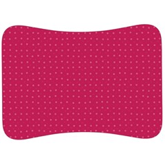 Rose Pink Color Polka Dots Velour Seat Head Rest Cushion by SpinnyChairDesigns