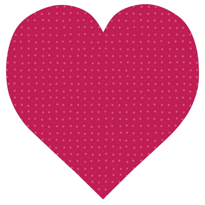 Rose Pink Color Polka Dots Wooden Puzzle Heart