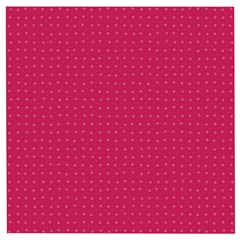 Rose Pink Color Polka Dots Wooden Puzzle Square by SpinnyChairDesigns