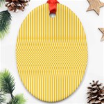 Saffron Yellow Color Stripes Ornament (Oval) Front