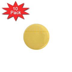 Saffron Yellow Color Stripes 1  Mini Magnet (10 Pack)  by SpinnyChairDesigns