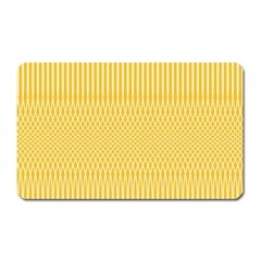 Saffron Yellow Color Stripes Magnet (rectangular) by SpinnyChairDesigns