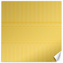 Saffron Yellow Color Stripes Canvas 20  X 20  by SpinnyChairDesigns