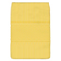 Saffron Yellow Color Stripes Removable Flap Cover (l) by SpinnyChairDesigns