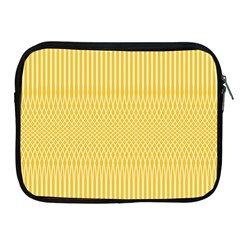 Saffron Yellow Color Stripes Apple Ipad 2/3/4 Zipper Cases by SpinnyChairDesigns