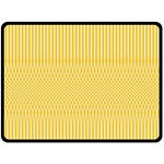 Saffron Yellow Color Stripes Double Sided Fleece Blanket (Large)  80 x60  Blanket Back