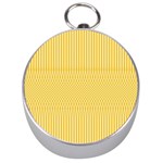 Saffron Yellow Color Stripes Silver Compasses Front