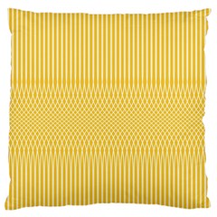 Saffron Yellow Color Stripes Standard Flano Cushion Case (one Side) by SpinnyChairDesigns