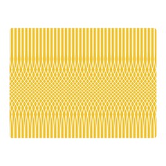 Saffron Yellow Color Stripes Double Sided Flano Blanket (mini)  by SpinnyChairDesigns