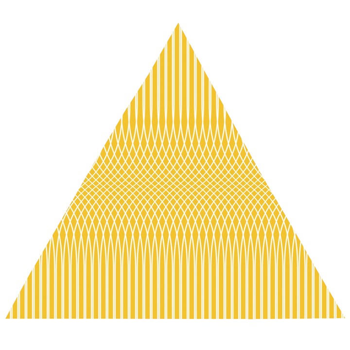 Saffron Yellow Color Stripes Wooden Puzzle Triangle