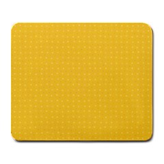 Saffron Yellow Color Polka Dots Large Mousepads by SpinnyChairDesigns