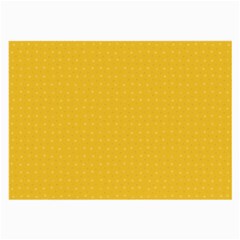 Saffron Yellow Color Polka Dots Large Glasses Cloth (2 Sides) by SpinnyChairDesigns