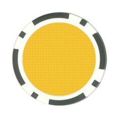 Saffron Yellow Color Polka Dots Poker Chip Card Guard (10 Pack) by SpinnyChairDesigns