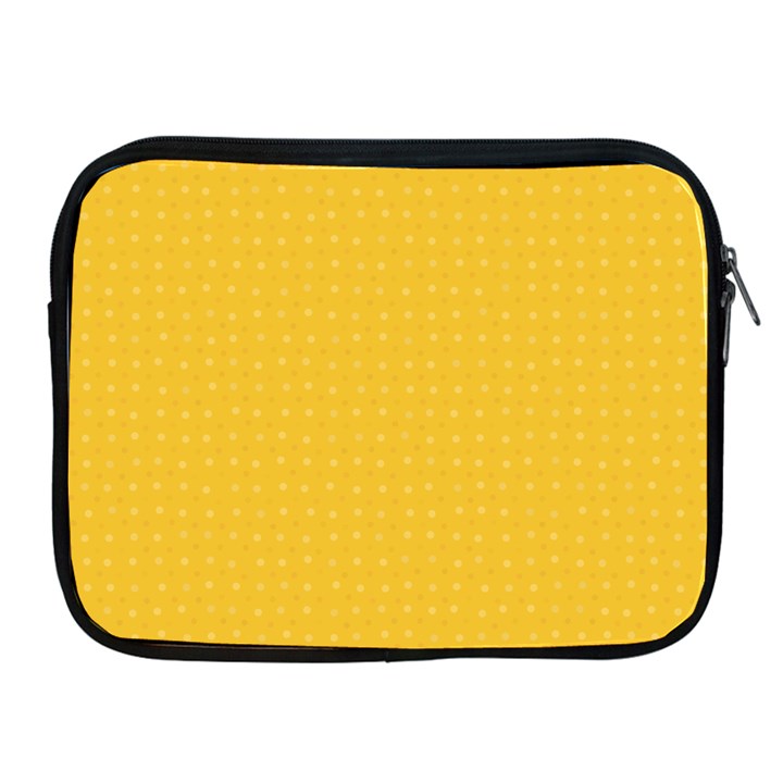 Saffron Yellow Color Polka Dots Apple iPad 2/3/4 Zipper Cases