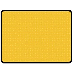 Saffron Yellow Color Polka Dots Double Sided Fleece Blanket (large)  by SpinnyChairDesigns