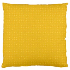 Saffron Yellow Color Polka Dots Large Flano Cushion Case (one Side)