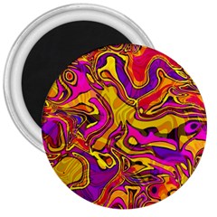 Colorful Boho Swirls Pattern 3  Magnets