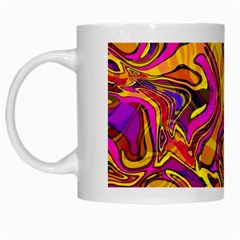 Colorful Boho Swirls Pattern White Mugs by SpinnyChairDesigns