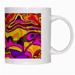 Colorful Boho Swirls Pattern White Mugs Right