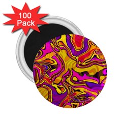 Colorful Boho Swirls Pattern 2 25  Magnets (100 Pack)  by SpinnyChairDesigns