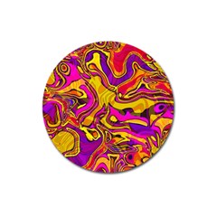 Colorful Boho Swirls Pattern Magnet 3  (Round)