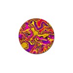 Colorful Boho Swirls Pattern Golf Ball Marker Front