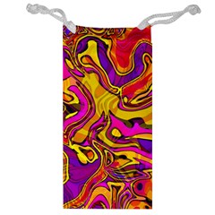 Colorful Boho Swirls Pattern Jewelry Bag