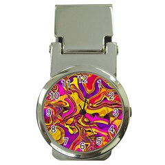 Colorful Boho Swirls Pattern Money Clip Watches