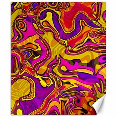 Colorful Boho Swirls Pattern Canvas 8  X 10  by SpinnyChairDesigns