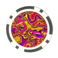 Colorful Boho Swirls Pattern Poker Chip Card Guard