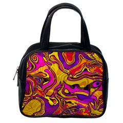 Colorful Boho Swirls Pattern Classic Handbag (One Side)