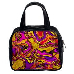 Colorful Boho Swirls Pattern Classic Handbag (Two Sides)